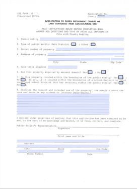CAUV Defer Recoupment Charge