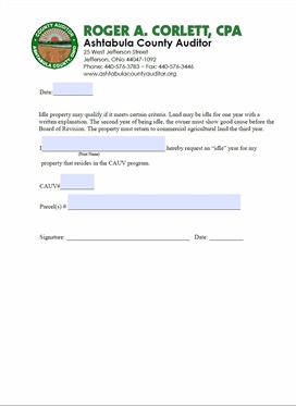 CAUV Idle Year Request