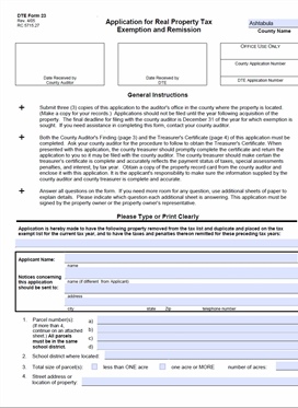 Real Property Tax Exemption and Remission